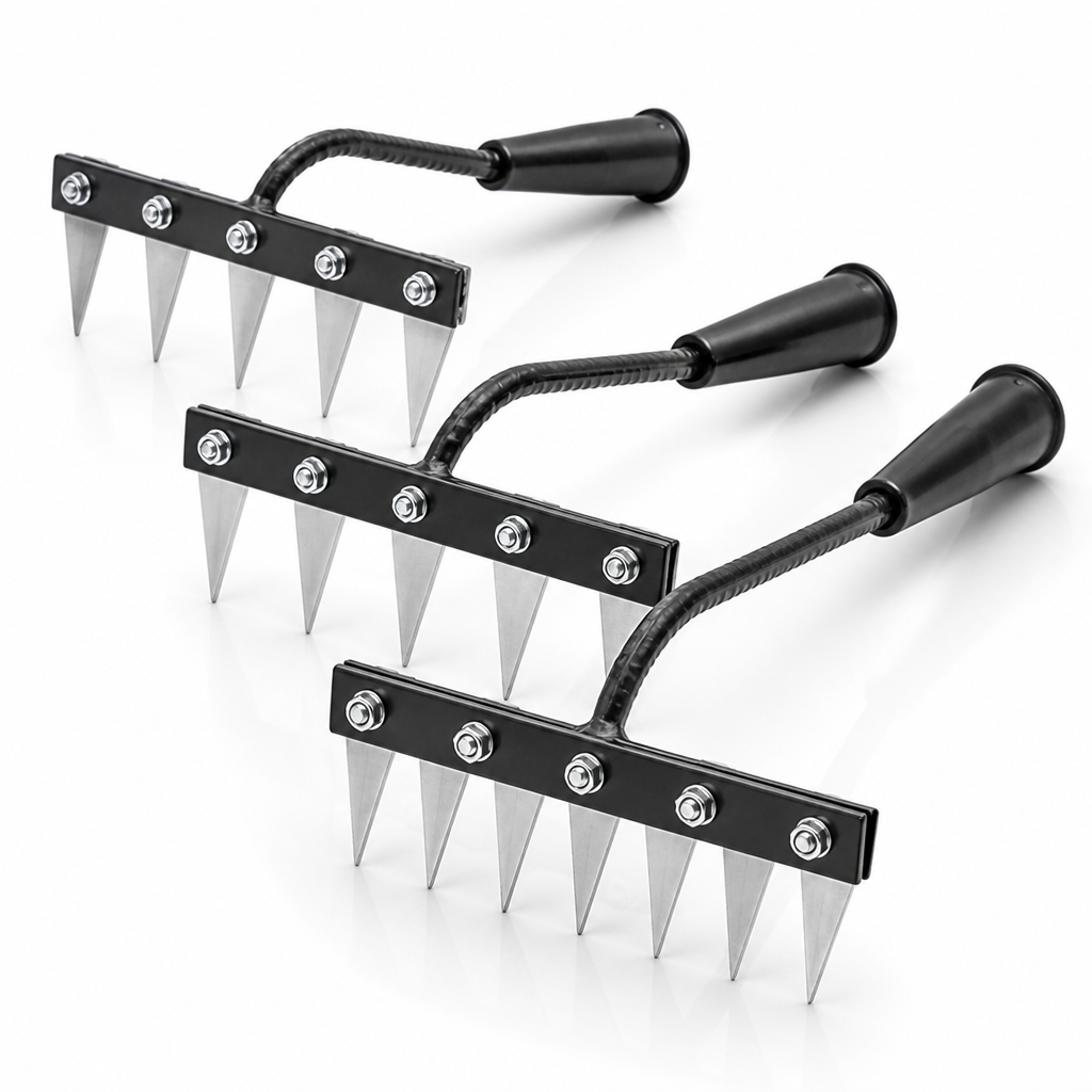 Garden Weeding Rake | 5-8 Teeth Multi-Tooth Design | Manganese Steel Construction | Durable Design