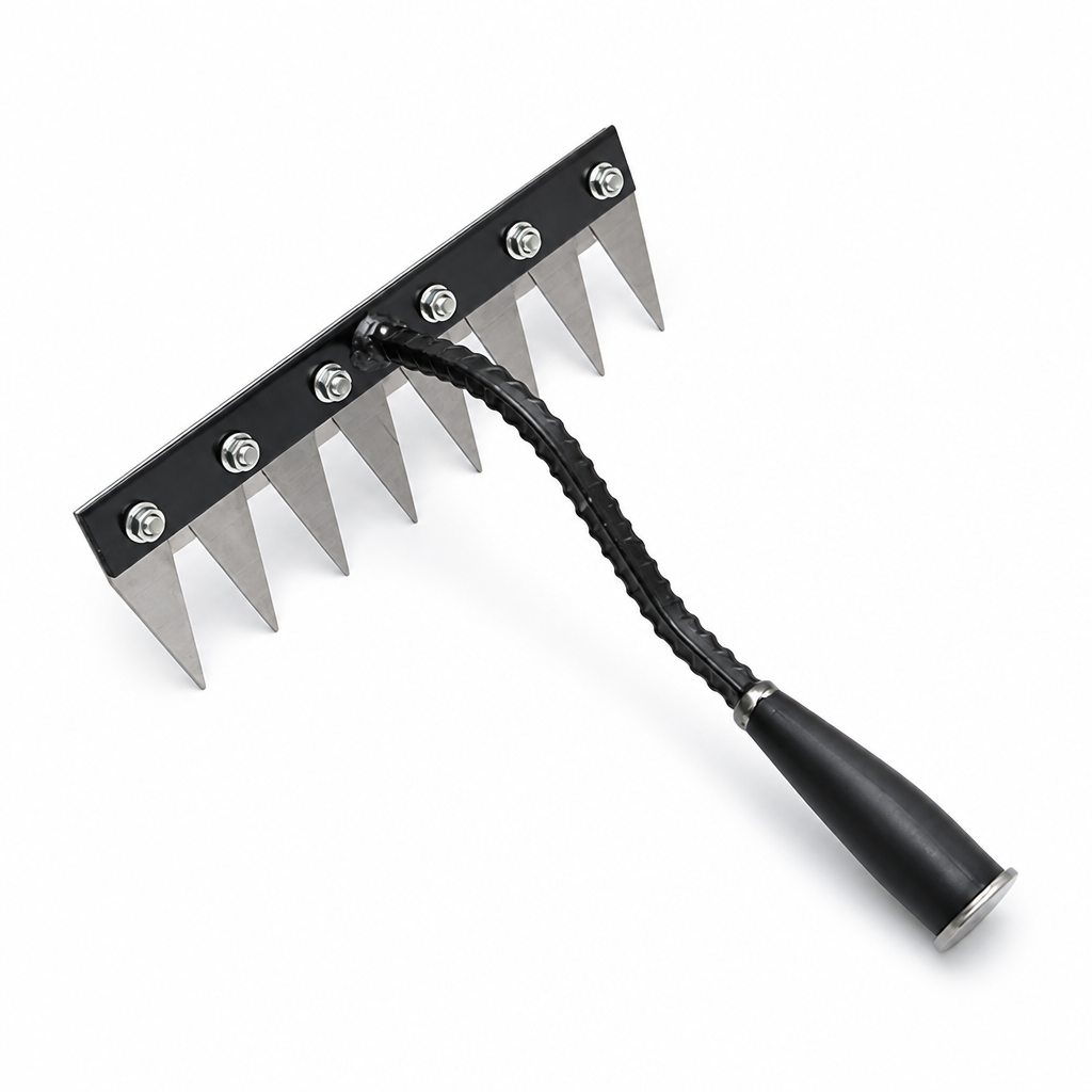 Garden Weeding Rake | 5-8 Teeth Multi-Tooth Design | Manganese Steel Construction | Durable Design