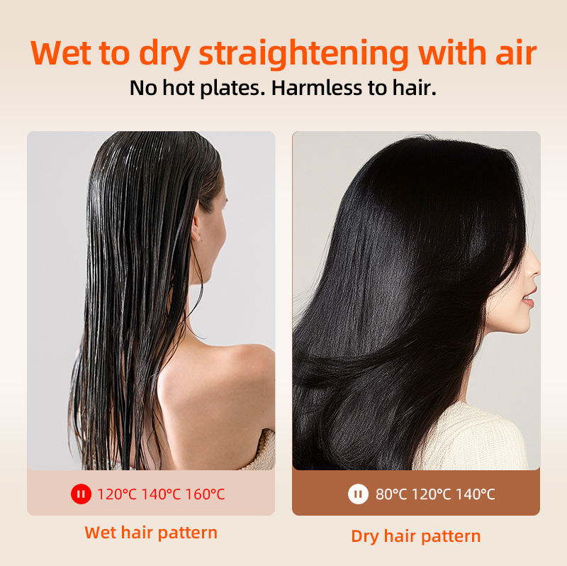 2-in-1 Hair Dryer & Straightener | Fast Dry & Smooth Finish | Adjustable Heat | Travel Size