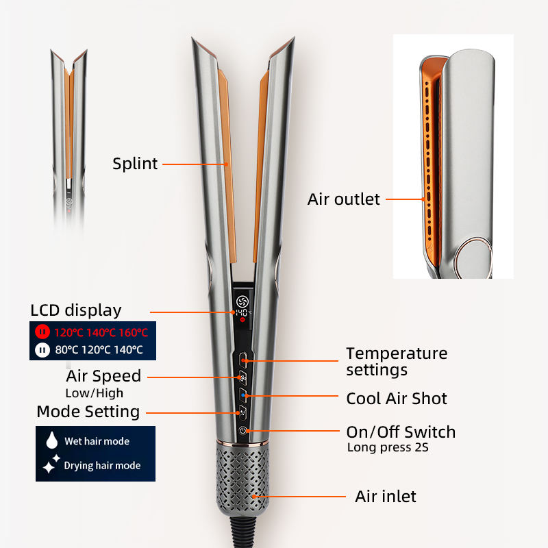 2-in-1 Hair Dryer & Straightener | Fast Dry & Smooth Finish | Adjustable Heat | Travel Size