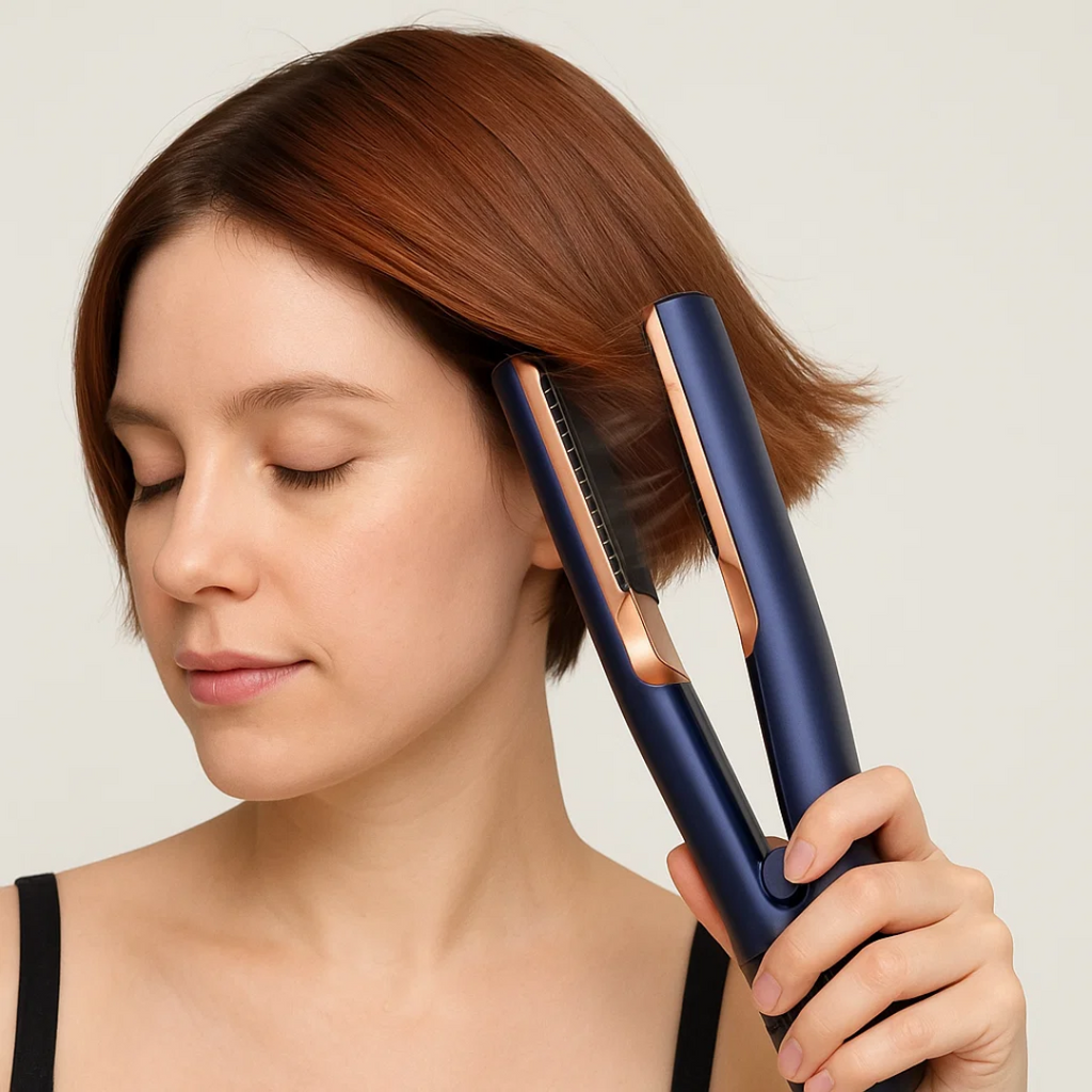 2-in-1 Hair Dryer & Straightener | Fast Dry & Smooth Finish | Adjustable Heat | Travel Size