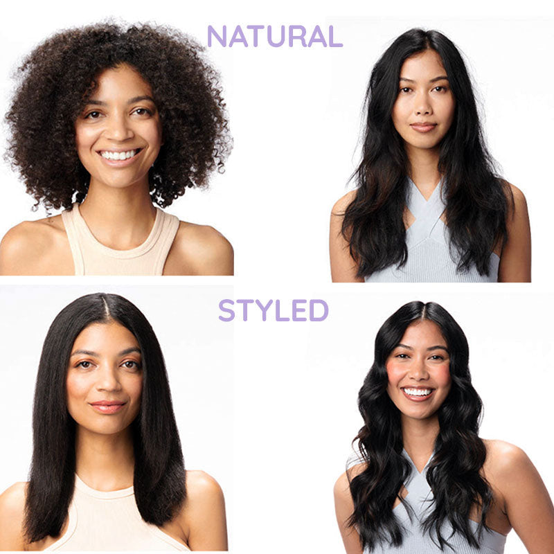 2-in-1 Rotating Hair Brush | Straightens & Curls | Ceramic Barrel | Frizz Reduction