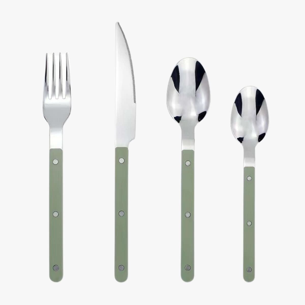 24-Piece Cutlery Set | Engraved Polished Stainless Steel | Dishwasher-Safe & Rust-Resistant