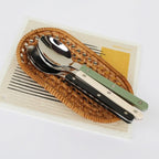 24-Piece Cutlery Set | Engraved Polished Stainless Steel | Dishwasher-Safe & Rust-Resistant