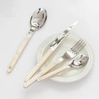 24-Piece Cutlery Set | Engraved Polished Stainless Steel | Dishwasher-Safe & Rust-Resistant