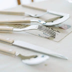 24-Piece Cutlery Set | Engraved Polished Stainless Steel | Dishwasher-Safe & Rust-Resistant