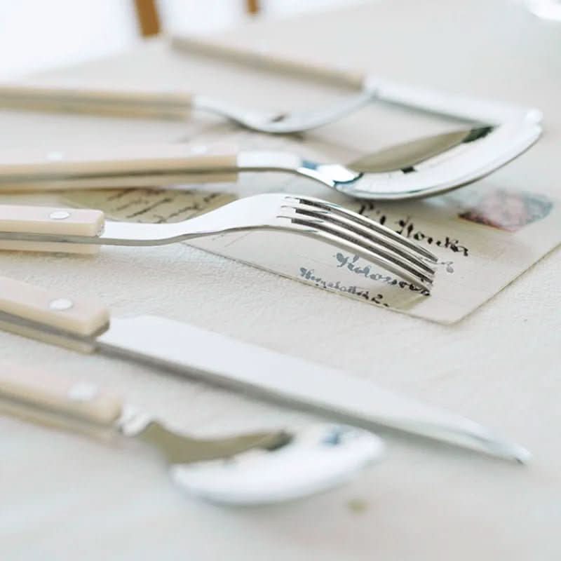 24-Piece Cutlery Set | Engraved Polished Stainless Steel | Dishwasher-Safe & Rust-Resistant