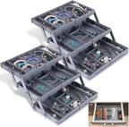 3-Tier Drawer Organizer | Adjustable Dividers & Modular Design | Durable | Space-Saving Storage