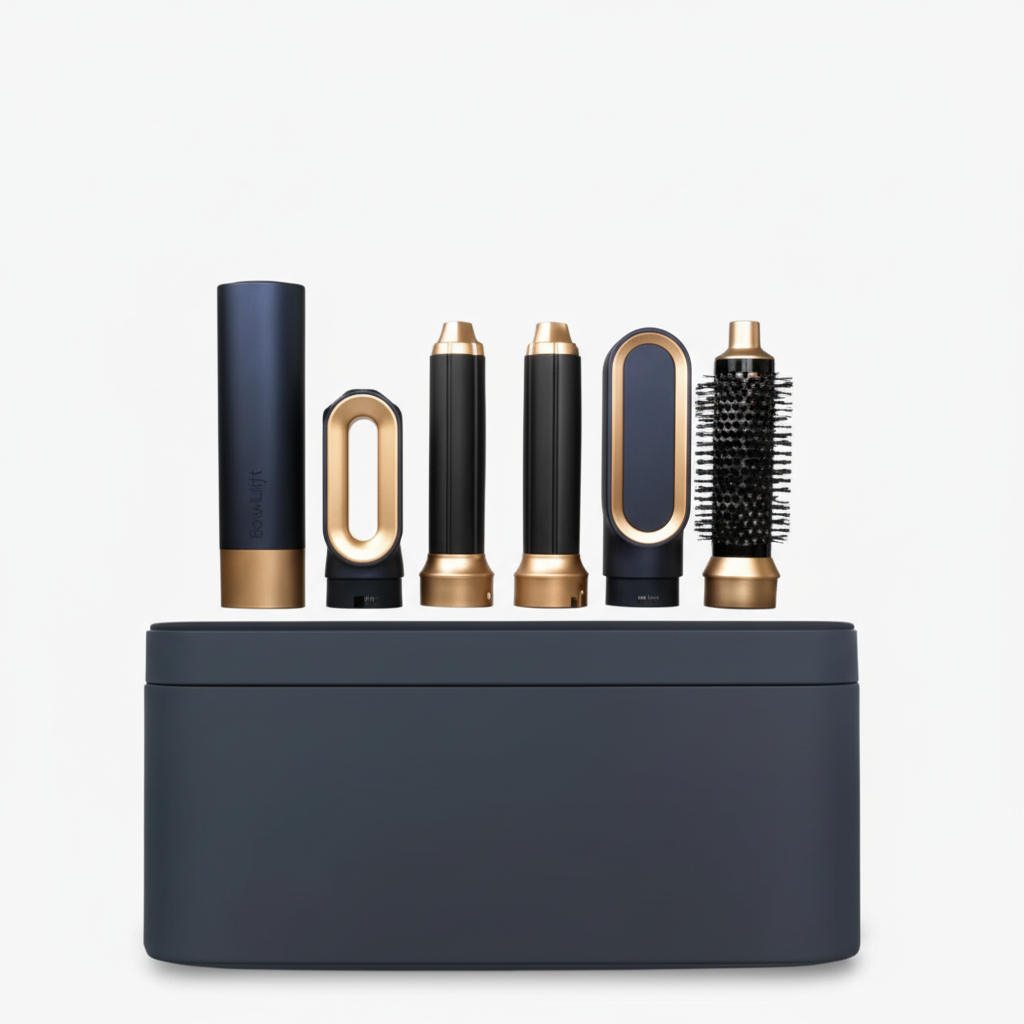 5-in-1 Hair Styler | 1000W Ionic Hot Air Brush | Concentrator & Diffuser Nozzles