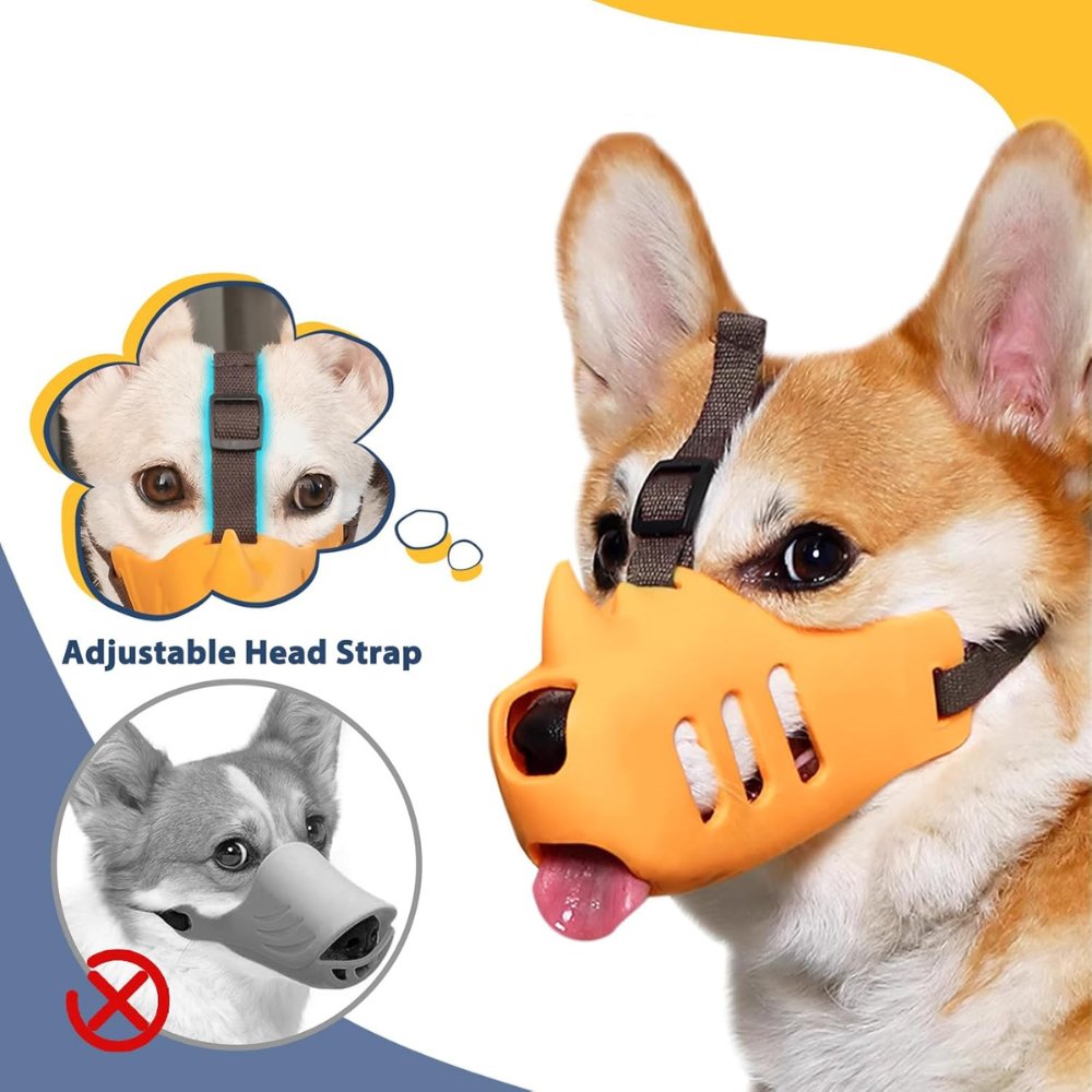 Adjustable Dog Muzzle | Breathable Mesh | Adjustable Straps & Secure Buckle | Comfortable Fit