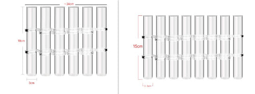 Adjustable Flower Vase | Hinged Interconnected Glass Tubes | Clear Borosilicate Glass