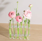 Adjustable Flower Vase | Hinged Interconnected Glass Tubes | Clear Borosilicate Glass