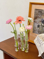 Adjustable Flower Vase | Hinged Interconnected Glass Tubes | Clear Borosilicate Glass