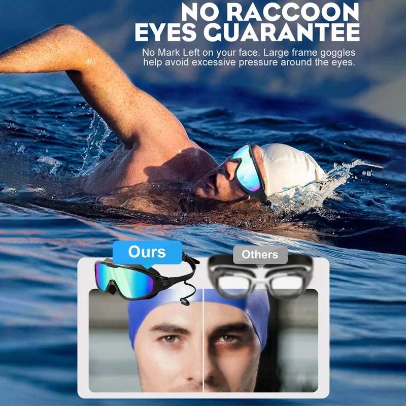 Adult Unisex Swimming Goggles | Wide-View Anti-Fog Lenses | Soft Silicone Seal & Adjustable Strap