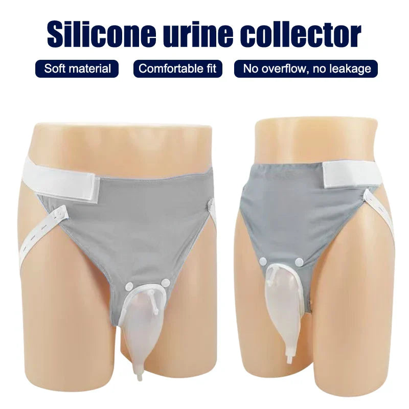 Adult Urine Collector | Silicone Cavity & Catheter Bag | Cotton Underwear | Leakproof