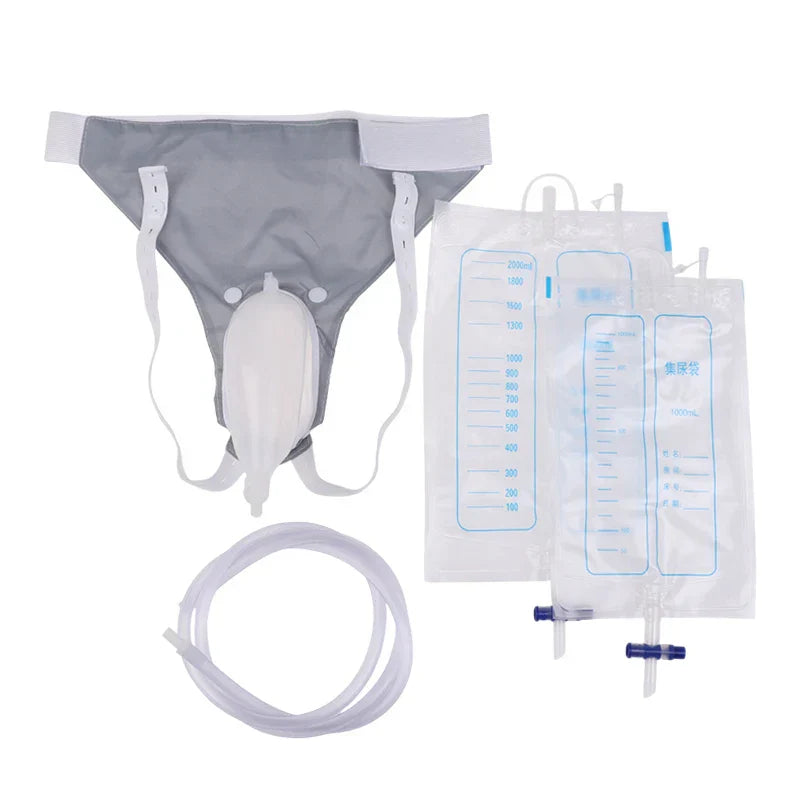 Adult Urine Collector | Silicone Cavity & Catheter Bag | Cotton Underwear | Leakproof