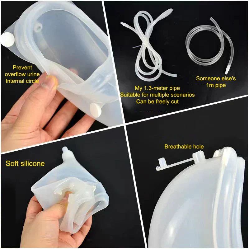Adult Urine Collector | Silicone Cavity & Catheter Bag | Cotton Underwear | Leakproof