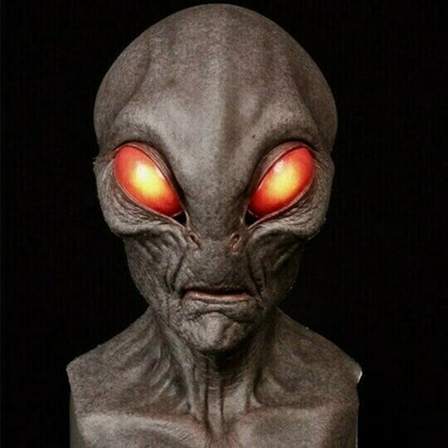 Alien Mask | Hyper-Realistic Hand-Painted Design | Latex & Silicone | Halloween & Cosplay