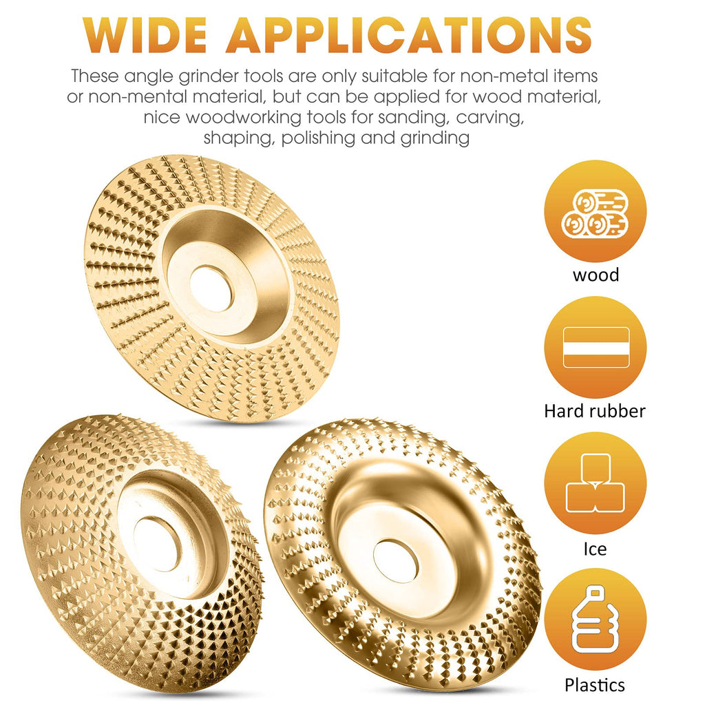 Angle Grinder Discs | Tungsten Carbide Shaping & Carving | Flat, Bevel & Arc Discs | Durable Design