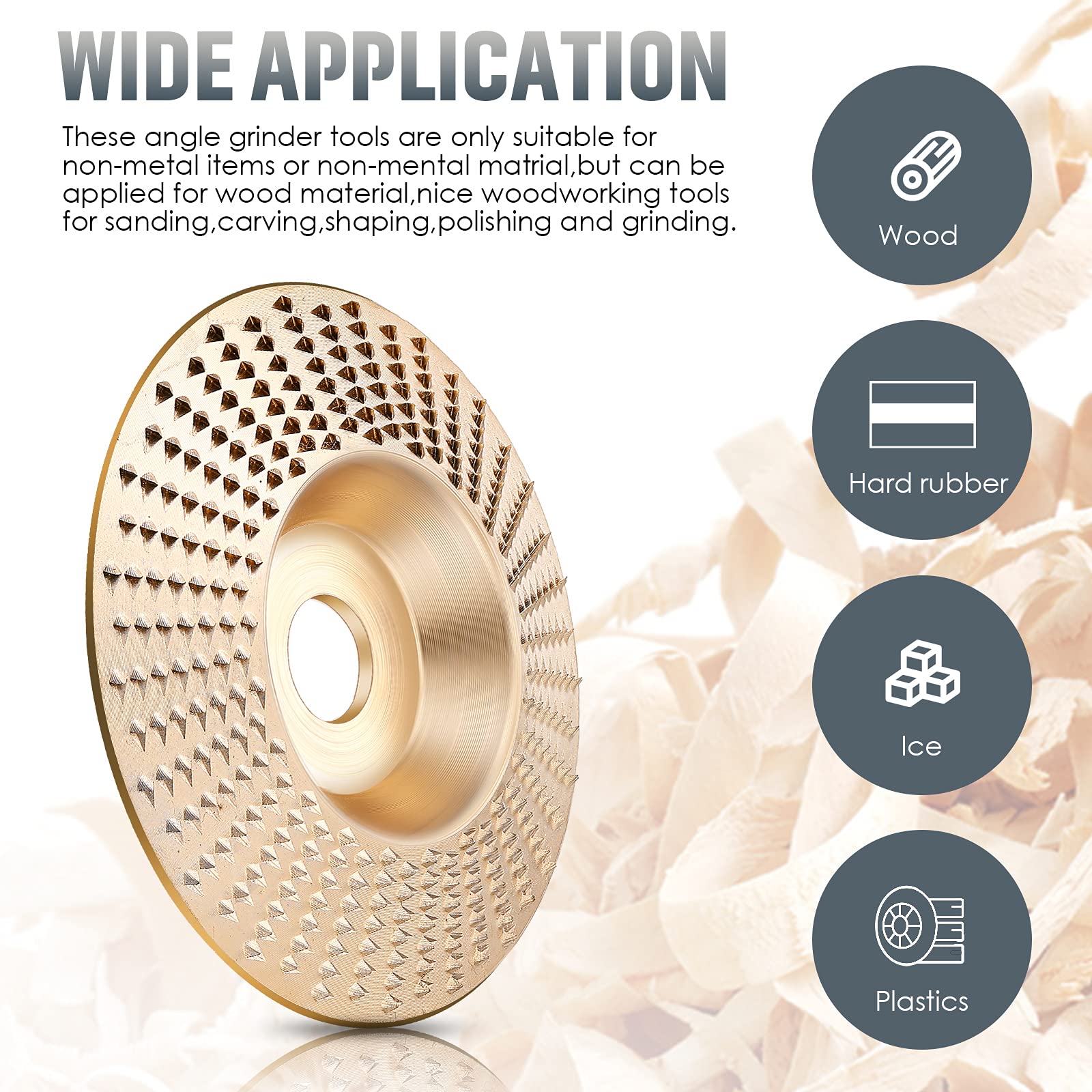 Angle Grinder Discs | Tungsten Carbide Shaping & Carving | Flat, Bevel & Arc Discs | Durable Design