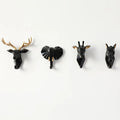 Animal Head Wall Hook | Hand-Painted Resin | Pre-Drilled Mount | Entryway Storage