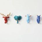 Animal Head Wall Hook | Hand-Painted Resin | Pre-Drilled Mount | Entryway Storage