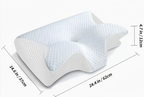 Anti-Snore Pillow | Ergonomic Contour Memory Foam | Breathable Removable Cooling Cover