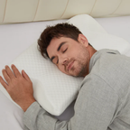 Anti-Snore Pillow | Ergonomic Contour Memory Foam | Breathable Removable Cooling Cover