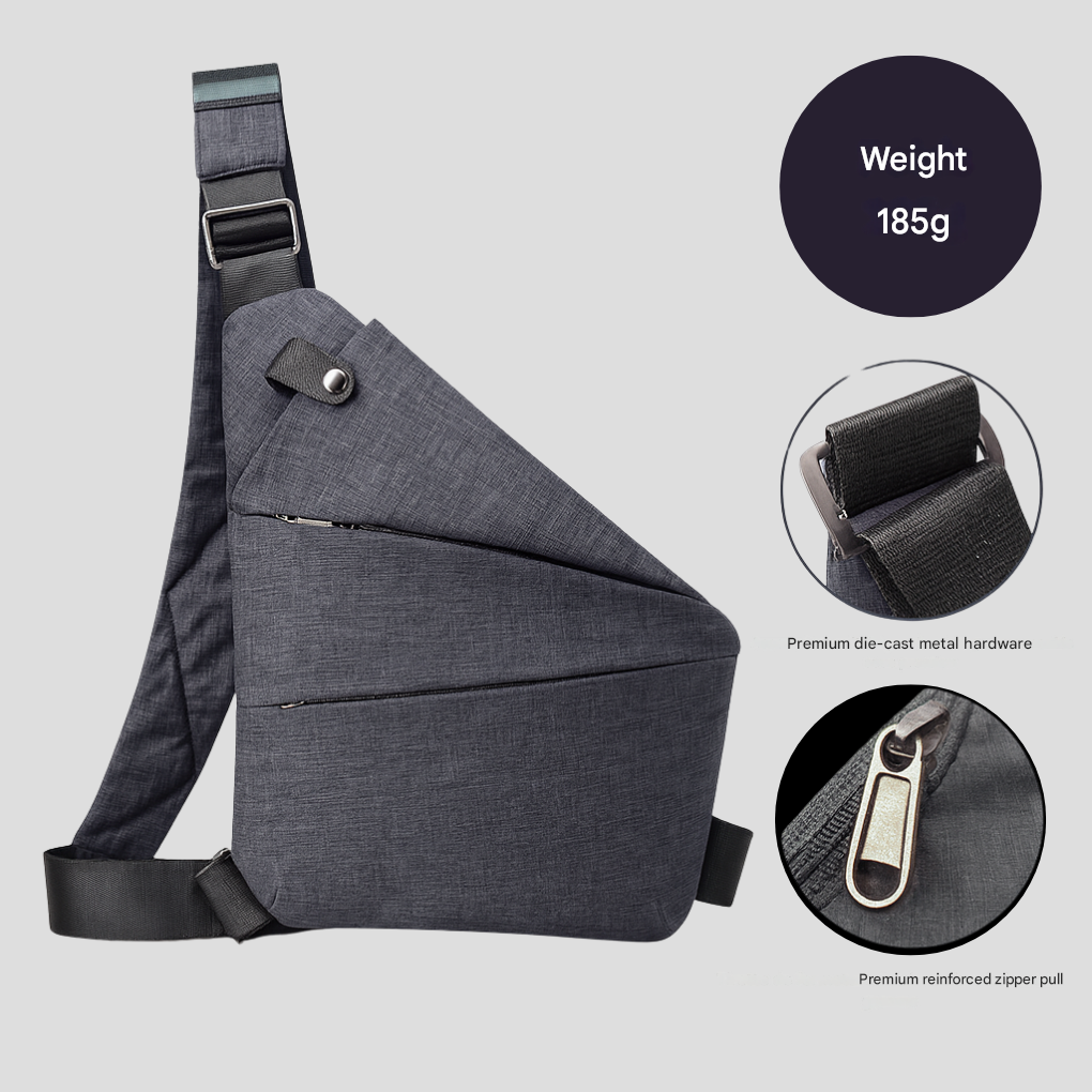 Anti-Theft Sling Bag | Cut-Resistant Strap & Hidden Zips | RFID Pocket & Lockable Compartment