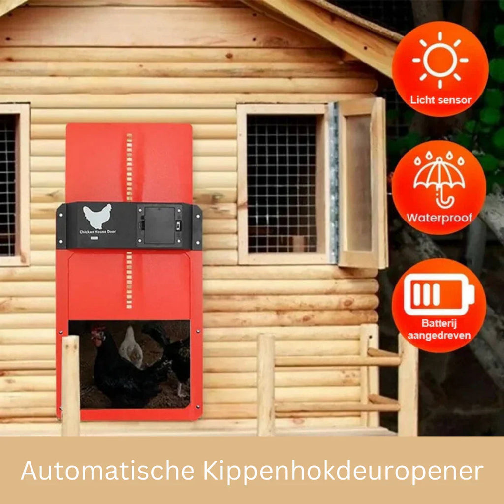 Automatic Chicken Coop Door | Light-Sensor Open/Close | Weatherproof & Battery-Powered