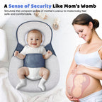 Baby Lounger for Newborns & Infants | Elevated Anti-Reflux 15° Incline | Breathable Cotton Mesh