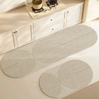 Bath & Kitchen Mat | Moisture-Absorbing Non-Slip | Velvet Surface & Silicone Backing