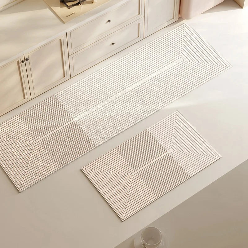 Bath & Kitchen Mat | Moisture-Absorbing Non-Slip | Velvet Surface & Silicone Backing