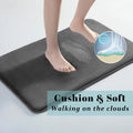 Bath Mat | Ultra-Absorbent Nordic Design | Soft Suede Velvet & Anti-Slip Cushioned Backing