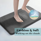 Bath Mat | Ultra-Absorbent Nordic Design | Soft Suede Velvet & Anti-Slip Cushioned Backing