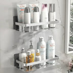 Bathroom Shelf | Drill-Free Self-Adhesive Mount | 5 kg Capacity | Space-Saving