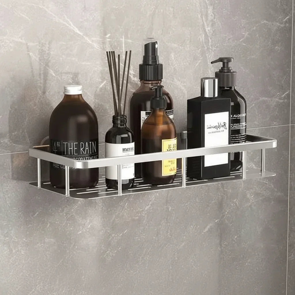 Bathroom Shelf | Drill-Free Self-Adhesive Mount | 5 kg Capacity | Space-Saving