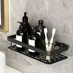 Bathroom Shelf | Drill-Free Self-Adhesive | Stainless Steel Trim | Supports Up to 5 kg