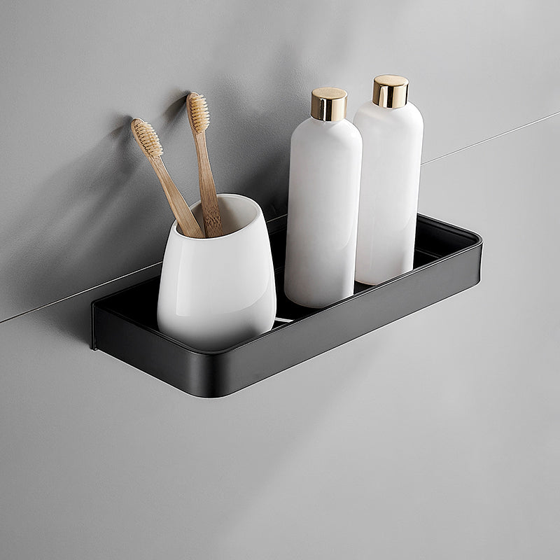 Bathroom Shelf | Matte Black Finish | Stainless Steel & Rust-Resistant | Space-Saving