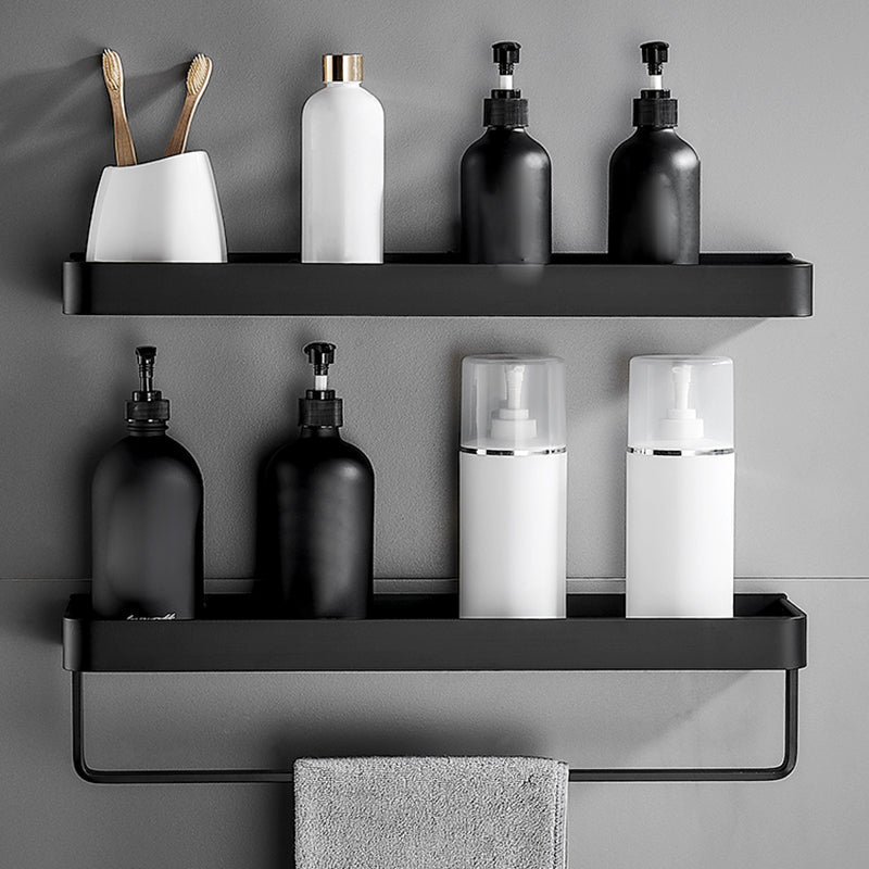 Bathroom Shelf | Matte Black Finish | Stainless Steel & Rust-Resistant | Space-Saving