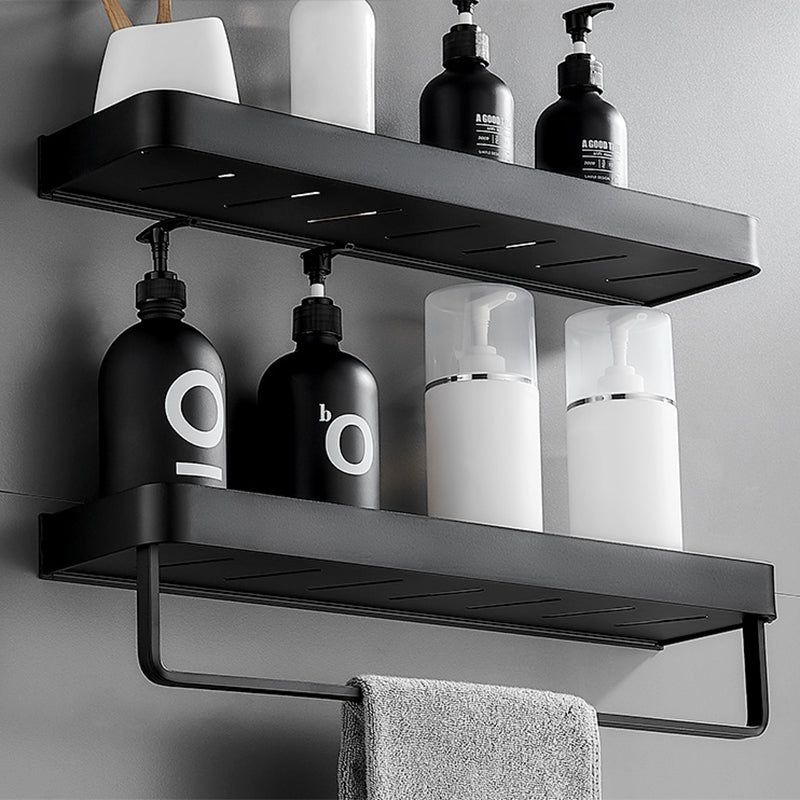 Bathroom Shelf | Matte Black Finish | Stainless Steel & Rust-Resistant | Space-Saving