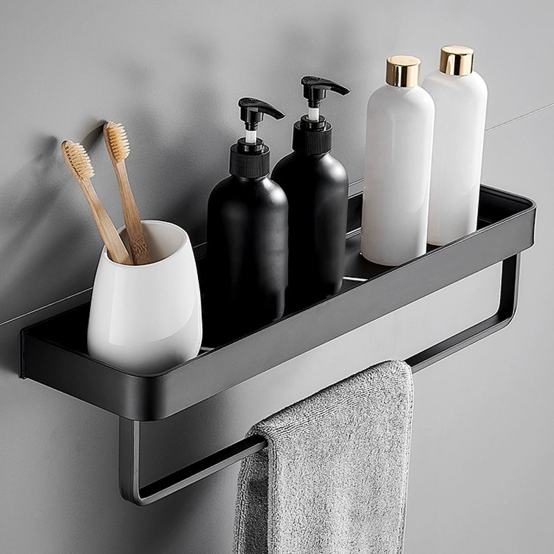Bathroom Shelf | Matte Black Wall-Mounted | Rust-Resistant Metal | Space-Saving
