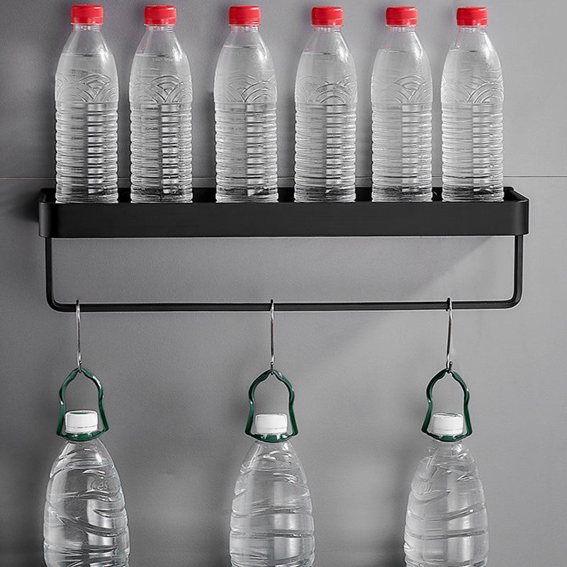 Bathroom Shelf | Matte Black Wall-Mounted | Rust-Resistant Metal | Space-Saving