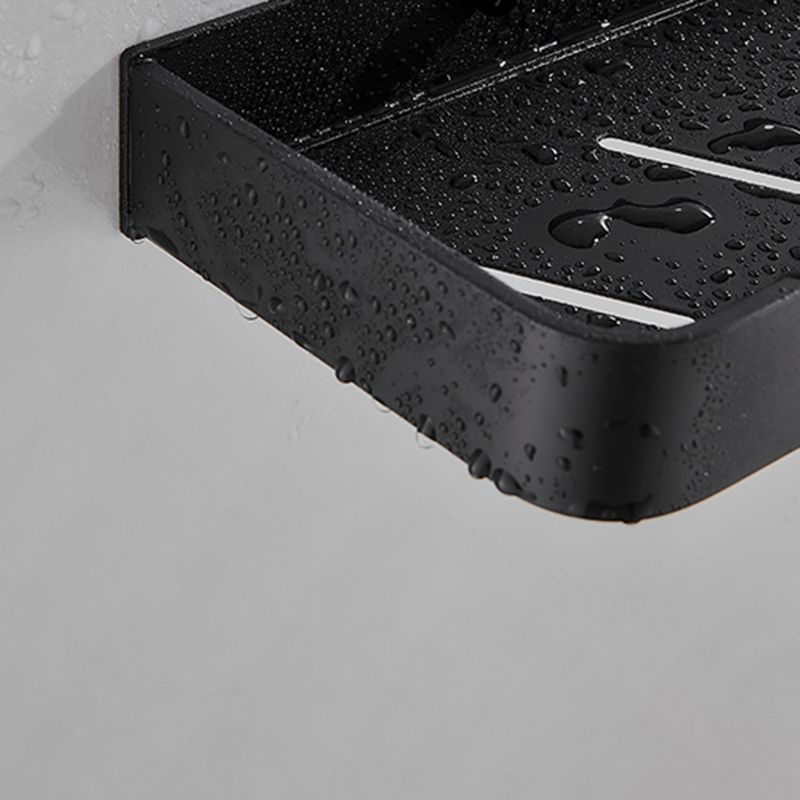 Bathroom Shelf | Matte Black Wall-Mounted | Rust-Resistant Metal | Space-Saving