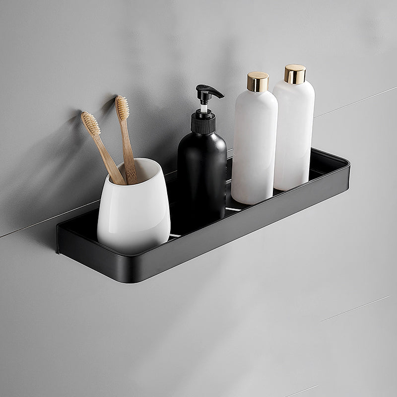 Bathroom Shelf | Matte Black Wall-Mounted | Rust-Resistant Metal | Space-Saving