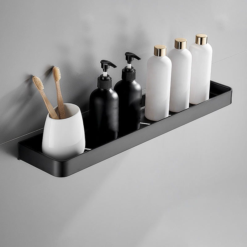 Bathroom Shelf | Matte Black Wall-Mounted | Rust-Resistant Metal | Space-Saving