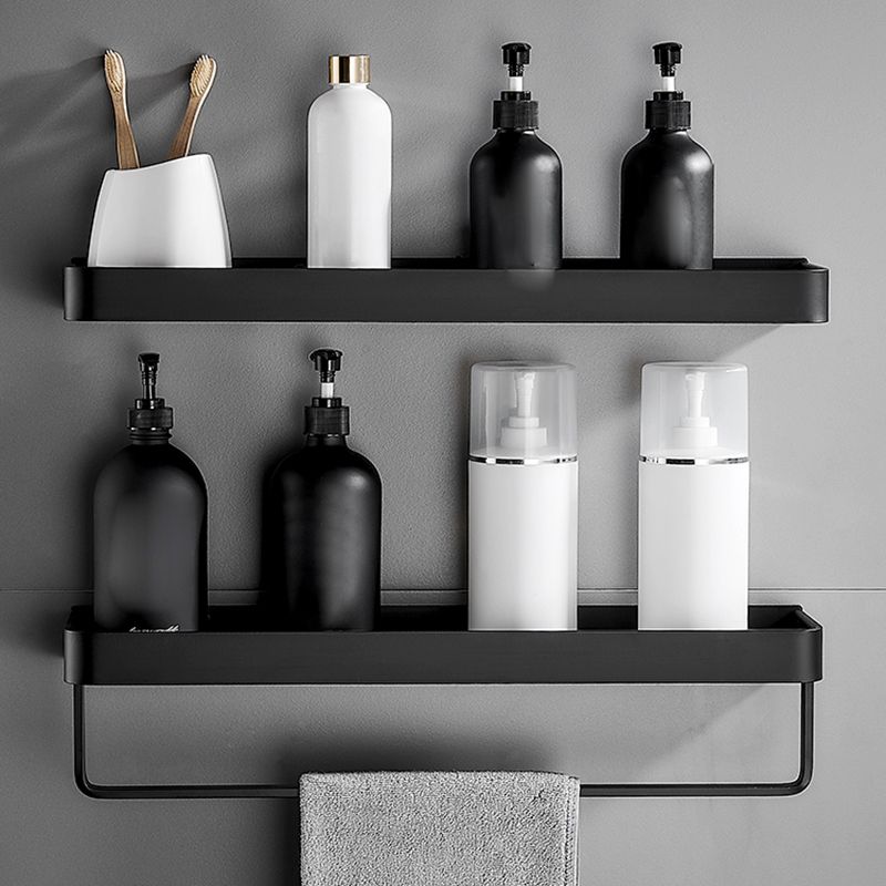 Bathroom Shelf | Matte Black Wall-Mounted | Rust-Resistant Metal | Space-Saving