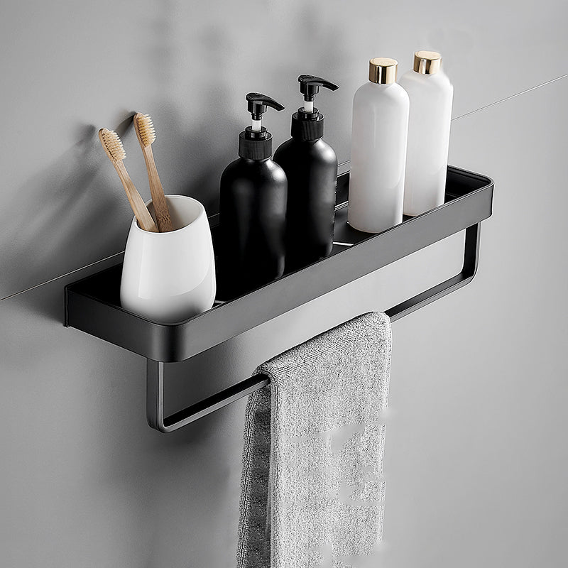Bathroom Shelf | Matte Black Wall-Mounted | Rust-Resistant Metal | Space-Saving