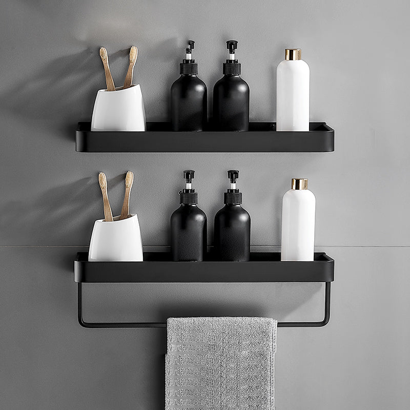 Bathroom Shelf | Matte Black Wall-Mounted | Rust-Resistant Metal | Space-Saving