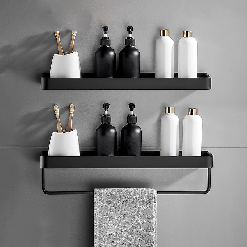 Bathroom Shelf | Matte Black Wall-Mounted | Rust-Resistant Metal | Space-Saving